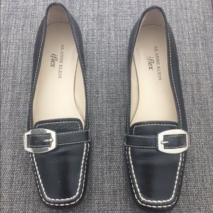 AK Leather black Loafers/ flats